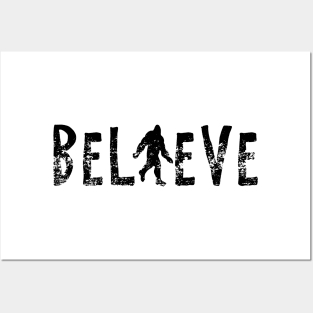 Believe In Bigfoot Sasquatch Yeti Posters and Art